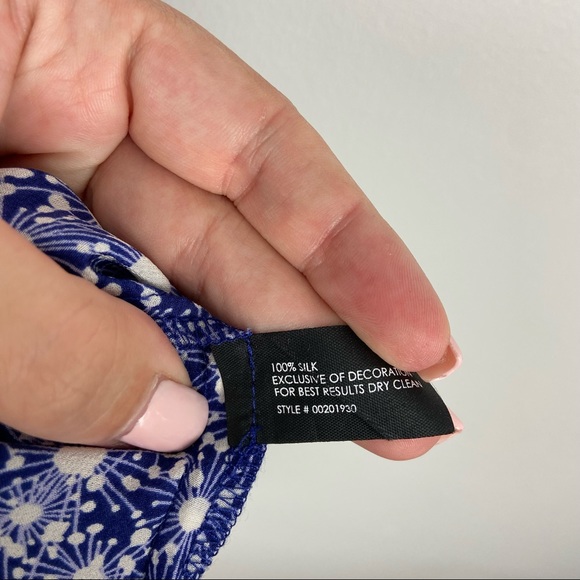 Club Monaco Narella Blue Dress 100% Silk - Picture 9 of 9